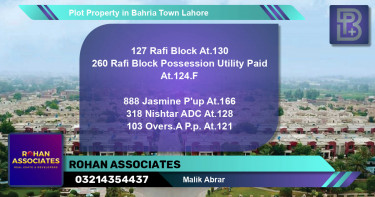 Residential Plot for Sale in Bahria Town, Lahore - (BP-73382)