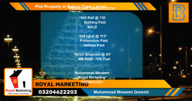 Residential Plot for Sale in Bahria Town, Lahore - (BP-73395)