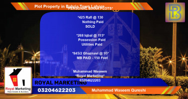 Residential Plot for Sale in Bahria Town, Lahore - (BP-73434)