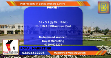 Residential Plot for Sale in Bahria Orchard, Lahore - (BP-73482)