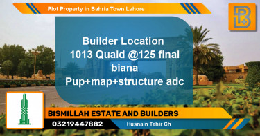Residential Plot for Sale in Bahria Town, Lahore - (BP-73514)