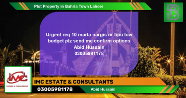 Residential Plot for Sale in Bahria Town, Lahore - (BP-73519)