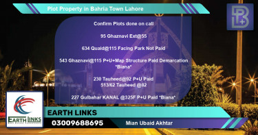 Residential Plot for Sale in Bahria Town, Lahore - (BP-73544)