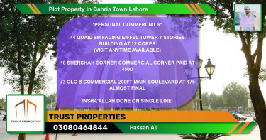 Commercial Plot for Sale in Bahria Town, Lahore - (BP-73586)