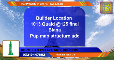 Residential Plot for Sale in Bahria Town, Lahore - (BP-73681)