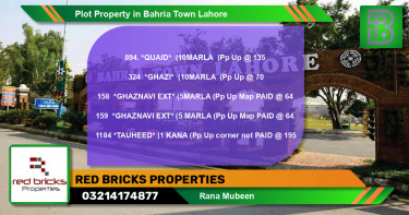 Residential Plot for Sale in Bahria Town, Lahore - (BP-73696)
