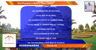 Residential Plot for Sale in Bahria Town, Lahore - (BP-73735)