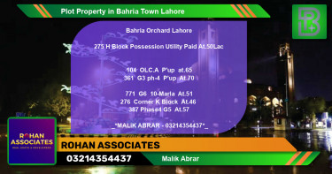 Residential Plot for Sale in Bahria Town, Lahore - (BP-73750)