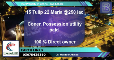 Residential Plot for Sale in Bahria Town, Lahore - (BP-73775)