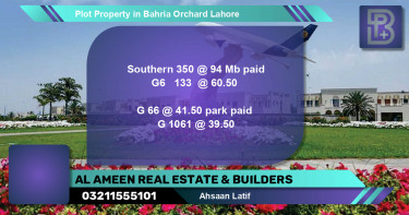 Residential Plot for Sale in Bahria Orchard, Lahore - (BP-73797)