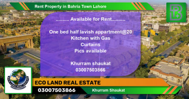 Residential Property for Rent in Bahria Town, Lahore - (BP-73801)