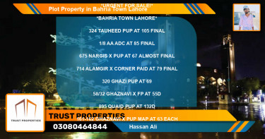 Residential Plot for Sale in Bahria Town, Lahore - (BP-73805)