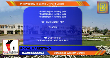 Residential Plot for Sale in Bahria Orchard, Lahore - (BP-73871)