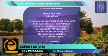 Residential Plot for Sale in Bahria Town, Lahore - (BP-73876)
