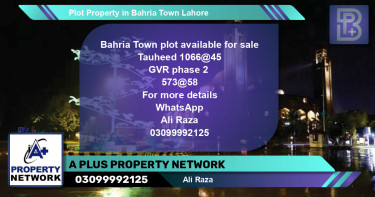 Residential Plot for Sale in Bahria Town, Lahore - (BP-73879)
