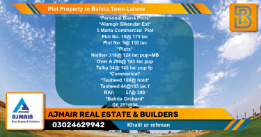 Commercial Plot for Sale in Bahria Town, Lahore - (BP-73899)