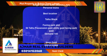 Residential Plot for Sale in Bahria Town, Lahore - (BP-73910)