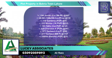 Residential Plot for Sale in Bahria Town, Lahore - (BP-73955)