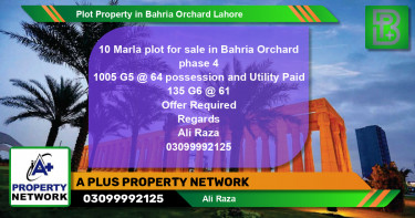 Residential Plot for Sale in Bahria Orchard, Lahore - (BP-73977)