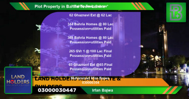 Residential Plot for Sale in Bahria Town, Lahore - (BP-73979)