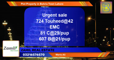 Residential Plot for Sale in Bahria Town, Lahore - (BP-73981)