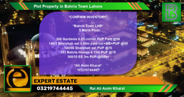 Residential Plot for Sale in Bahria Town, Lahore - (BP-74000)