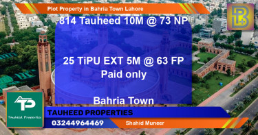 Residential Plot for Sale in Bahria Town, Lahore - (BP-74038)