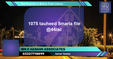 Residential Plot for Sale in Bahria Town, Lahore - (BP-74056)