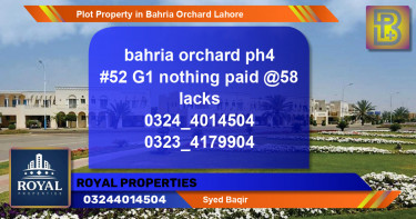 Residential Plot for Sale in Bahria Orchard, Lahore - (BP-74060)
