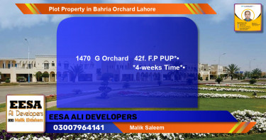 Residential Plot for Sale in Bahria Orchard, Lahore - (BP-74100)
