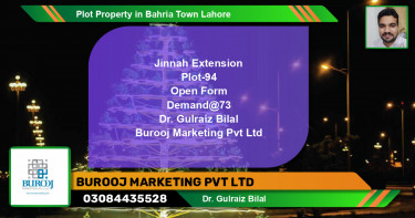 Residential Plot for Sale in Bahria Town, Lahore - (BP-74112)