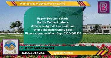 Residential Plot for Sale in Bahria Orchard, Lahore - (BP-74129)