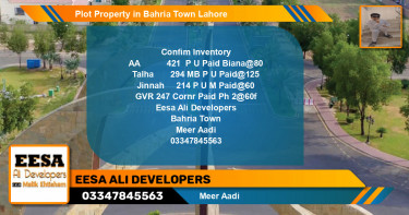 Residential Plot for Sale in Bahria Town, Lahore - (BP-74156)