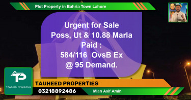 Residential Plot for Sale in Bahria Town, Lahore - (BP-74162)