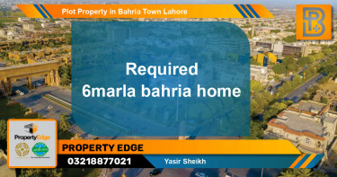 Residential Plot for Sale in Bahria Town, Lahore - (BP-74185)