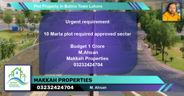 Residential Plot for Sale in Bahria Town, Lahore - (BP-74212)