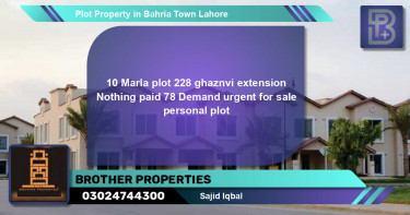 Residential Plot for Sale in Bahria Town, Lahore - (BP-74256)