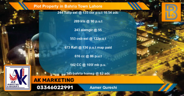 Residential Plot for Sale in Bahria Town, Lahore - (BP-74300)
