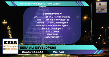 Residential Plot for Sale in Bahria Town, Lahore - (BP-74309)