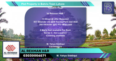 Residential Plot for Sale in Bahria Town, Lahore - (BP-74313)