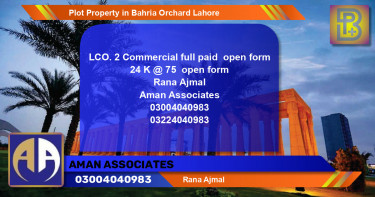 Commercial Plot for Sale in Bahria Orchard, Lahore - (BP-74345)