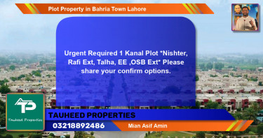 Residential Plot for Sale in Bahria Town, Lahore - (BP-74349)