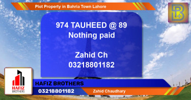 Residential Plot for Sale in Bahria Town, Lahore - (BP-74350)