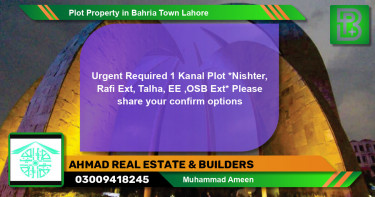 Residential Plot for Sale in Bahria Town, Lahore - (BP-74378)