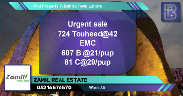 Residential Plot for Sale in Bahria Town, Lahore - (BP-74391)