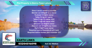 Residential Plot for Sale in Bahria Town, Lahore - (BP-74399)