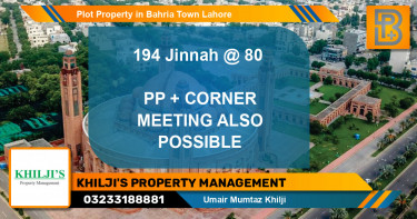 Residential Plot for Sale in Bahria Town, Lahore - (BP-74429)