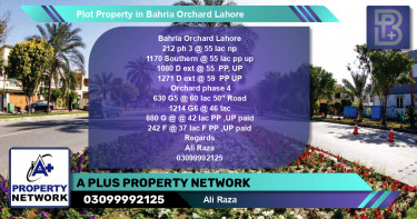 Residential Plot for Sale in Bahria Orchard, Lahore - (BP-74430)