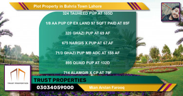 Residential Plot for Sale in Bahria Town, Lahore - (BP-74437)