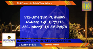 Residential Plot for Sale in Bahria Town, Lahore - (BP-74492)